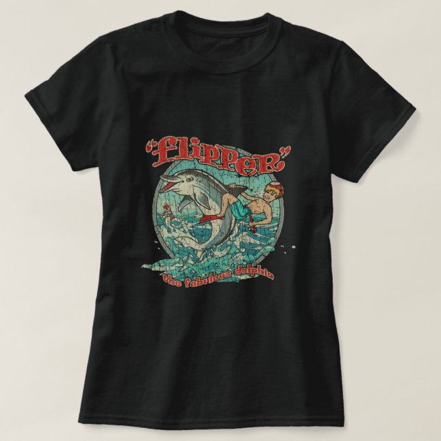Camiseta Flipper The Fabulous Dolphin 1964 T-Shirt (Diseño del anverso)