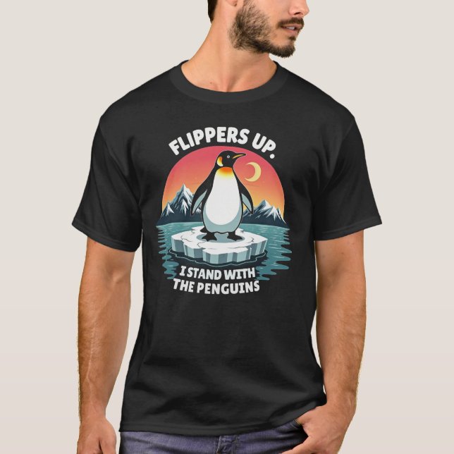 Camiseta Flippers Up I Stand With The Pingüins (Anverso)