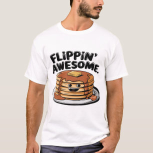 Camiseta Flippin 'Awesome Pancake Stack Funny Breakfast