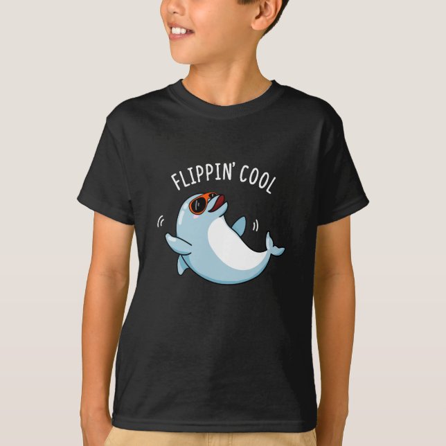 Camiseta Flippin Guay Funny Dolphin Pun Dark BG (Anverso)