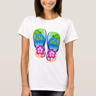 Camiseta Flips-flopes tropicales