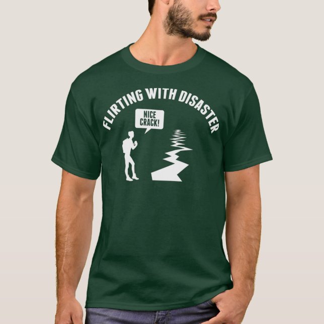 Camiseta Fliring con el terremoto gracioso de desastre (Anverso)