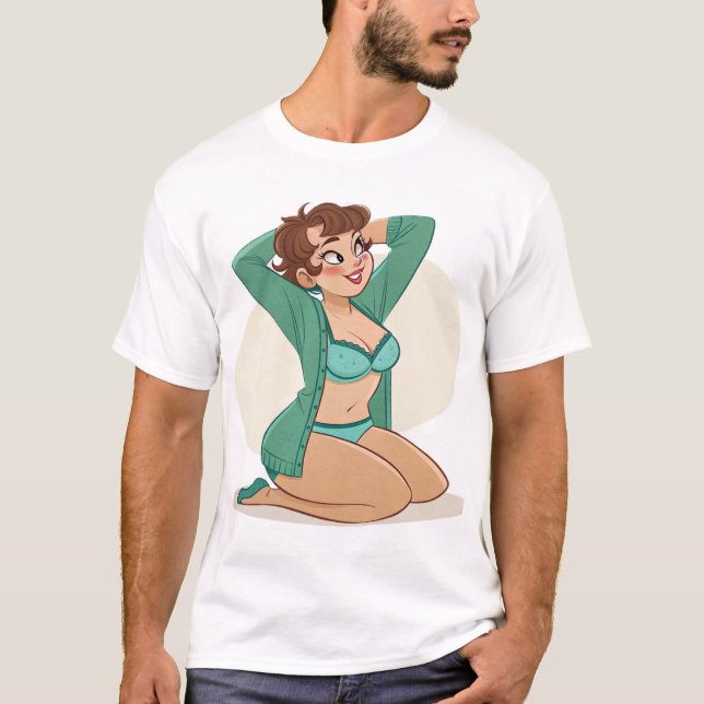 Camiseta Flirty Personalizado Teacher - Retro Pop Art Desig (Anverso)
