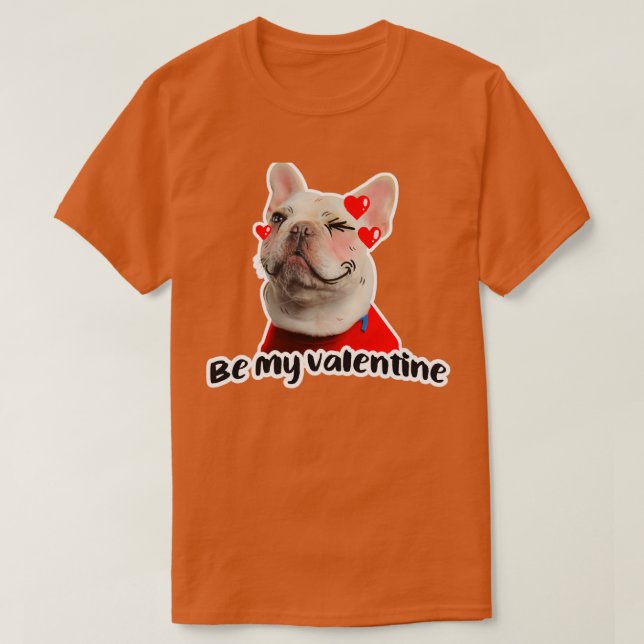 Camiseta Flirty Valentine Dog Couple in Love (Diseño del anverso)