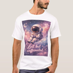 Camiseta Floating Astronaut Coffee Lover Funny Space