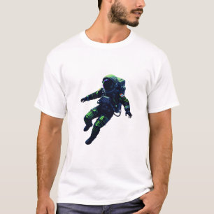 Camiseta Floating Astronaut in Space Suit Illustration