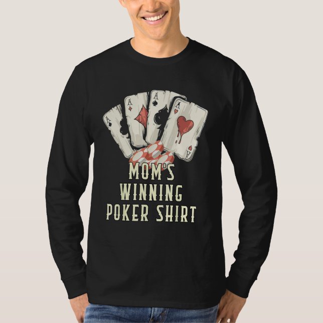 Camiseta Floating Whales Pool Chips  Poker Humor Card Game (Anverso)
