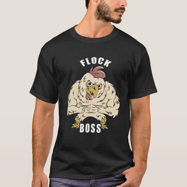 Camiseta Flock Boss flock Boss Huhn Love  Roosters (Anverso)