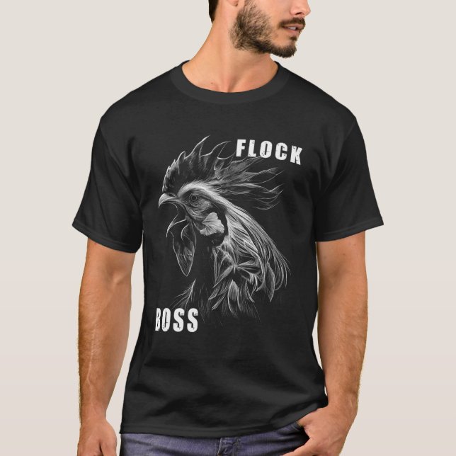 Camiseta Flock Boss flock Boss Huhn Love  Roosters  5 (Anverso)