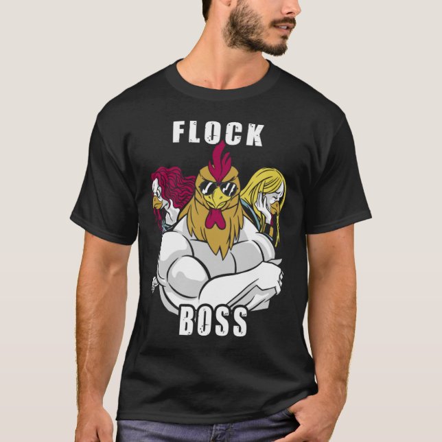 Camiseta Flock Boss rebaño Huhn Love Roosters 1 (Anverso)