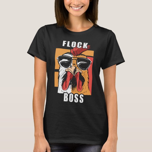 Camiseta Flock Boss rebaño Huhn Love Roosters 2 (Anverso)