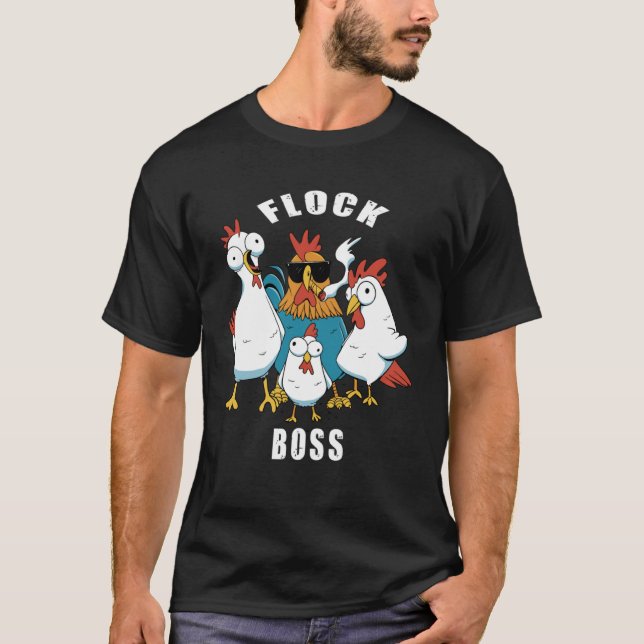 Camiseta Flock Boss rebaño Huhn Love Roosters 4 (Anverso)