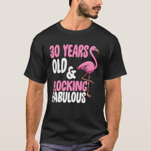 Camiseta Flocking Fabulous 40th Birthday Shirt Funny Pink F