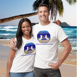 Camiseta Flocktails en la Playa Gaviota Divertida