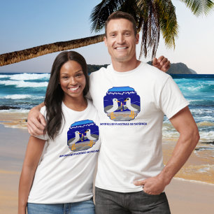 Camiseta Flocktails en la Playa Gaviota Divertida