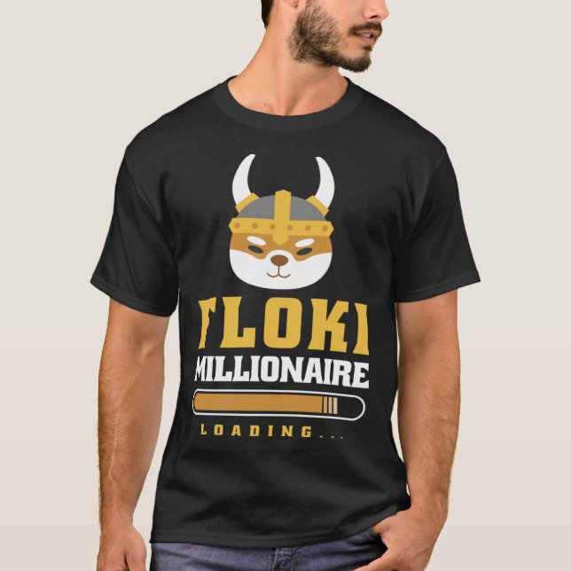 Camiseta Floki Crypto Floki Inu Millionaire Cargando (Anverso)