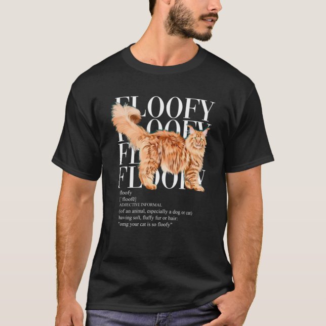 Camiseta Floofy Red Maine Coon cat (Anverso)