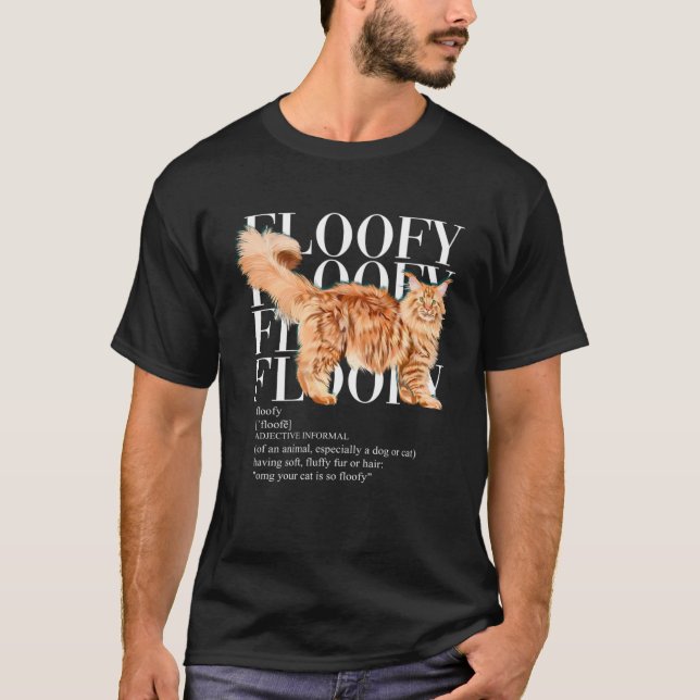 Camiseta Floofy Red Maine Coon cat (Anverso)
