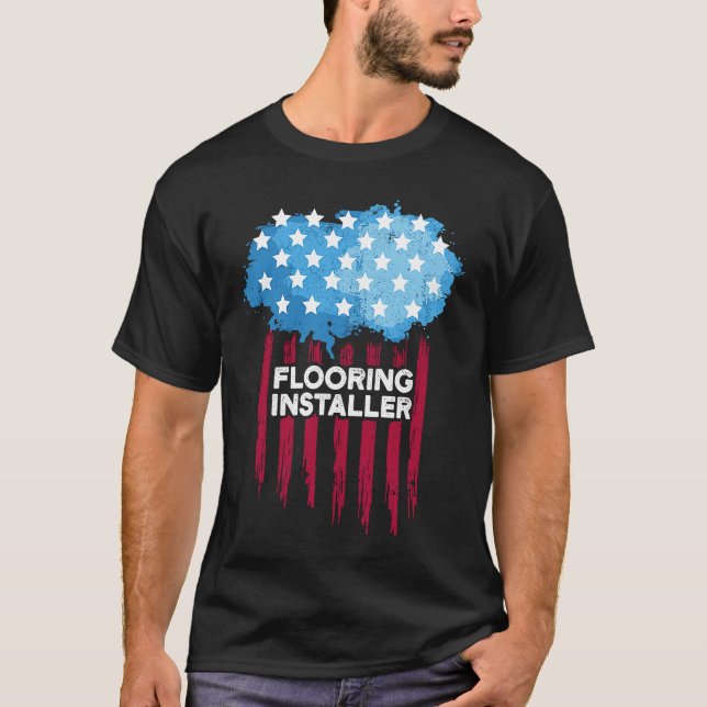 Camiseta Flooring Installer Contractor US Working Floor Ins (Anverso)