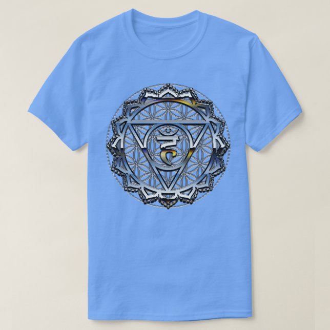 Camiseta Flor 3D De Vida Chakra Geometría Divina Espiritual (Diseño del anverso)