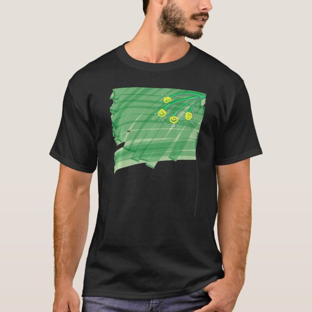 Camiseta Flor abstracta (Anverso)