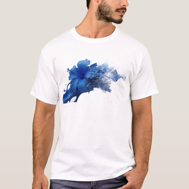 Camiseta Flor ABSTRACTA Chic Diseño Gráfico (Anverso)