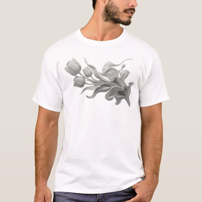 Camiseta Flor abstracta creativa Diseño original (Anverso)