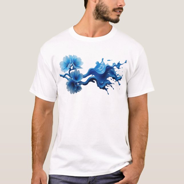 Camiseta Flor abstracta fresca 16 Arte moderno (Anverso)