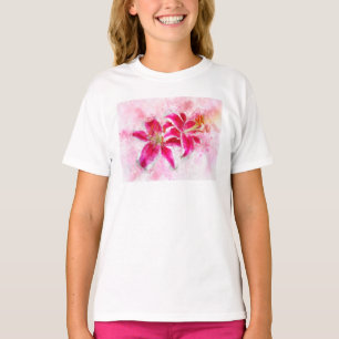 Camiseta Flor acuarela de Stargazer Lily - wb 03