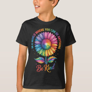 Camiseta Flor Amable Arcoíris Lgbtq Trans Biual Gay Lesbian