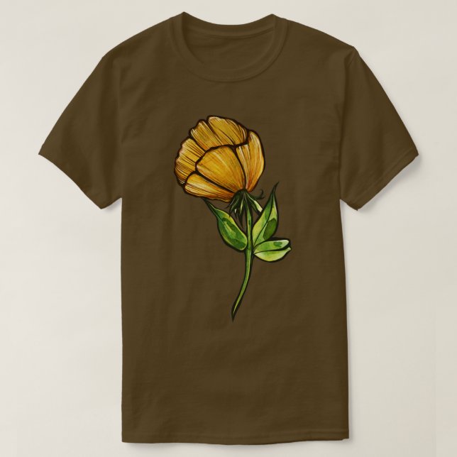 Camiseta Flor amarilla (Diseño del anverso)