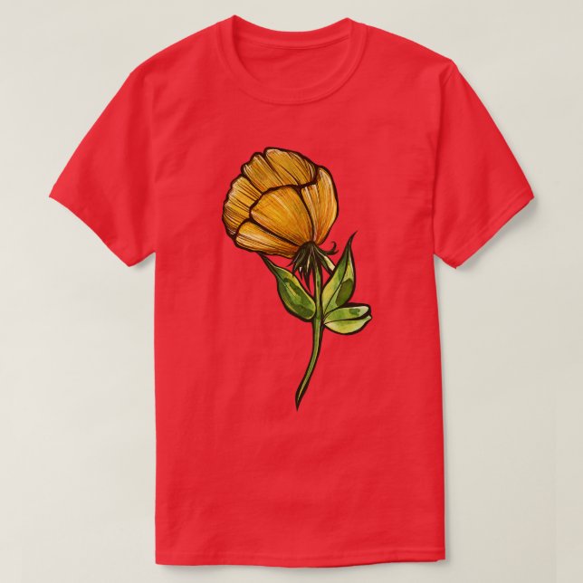 Camiseta Flor amarilla (Diseño del anverso)