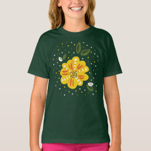 Camiseta Flor amarilla abstracta de la primavera