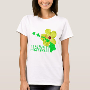 Camiseta Flor amarilla de las islas Hawai Hibiscus