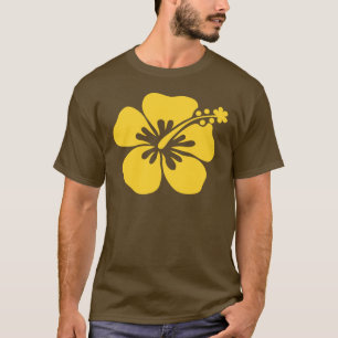 Camiseta flor amarilla del hibisco