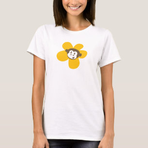 Camiseta Flor amarilla del mono con diseño trasero