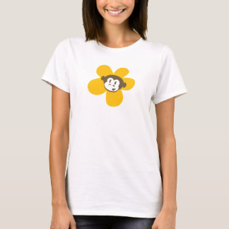 Camiseta Flor amarilla del mono con diseño trasero