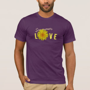 Camiseta Flor amarilla feliz del amor del verano todos los