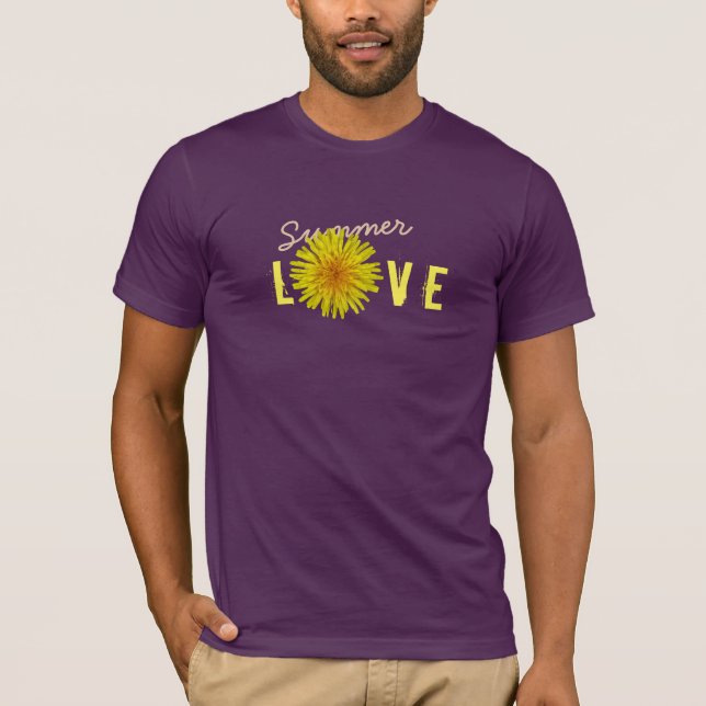 Camiseta Flor amarilla feliz del amor del verano todos los (Anverso)