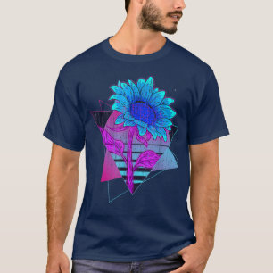 Camiseta Flor Amarilla Flor Sínthwave Retro Vaporwave Su