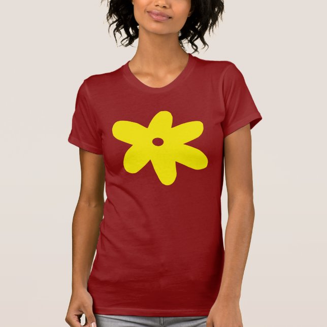 Camiseta Flor amarilla grande (Anverso)