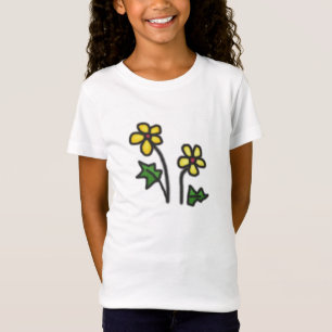 Camiseta Flor amarilla suave