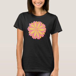 Camiseta Flor Amarilla Y Rosa Botánica