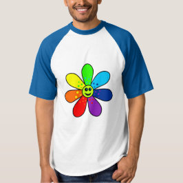 Camiseta Flor arco iris Raglan T-Shirt