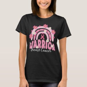 Camiseta flor arcoiris de guerrero del cáncer de mama groov