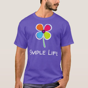 Camiseta Flor arcoiris de vida simple