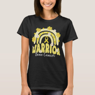 Camiseta flor arcoiris del guerrero del cáncer de huesos de