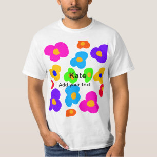 Camiseta Flor arcoiris orgullo amor añadir nombre texto lqb