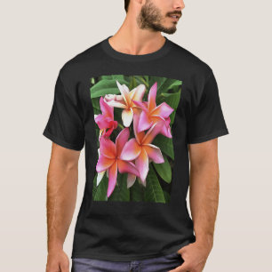 Camiseta Flor artística de flor de frangipani rosa pálido