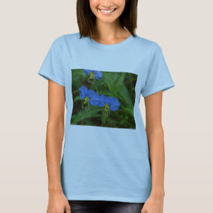 Camiseta Flor Asiática del Día Azul Ropa y Regalos
